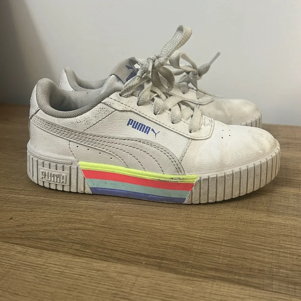 Girls, puma shoes/sneakers leather upper size 1C